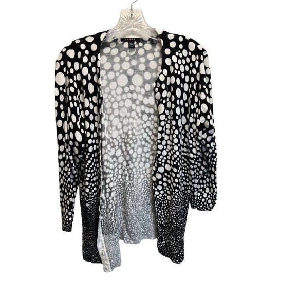Cyrus Black and White Polka Dot Cardigan Size Large - Picture 1 of 6